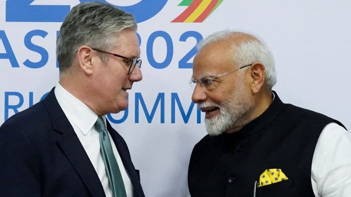 PM Narendra Modi and PM Keir