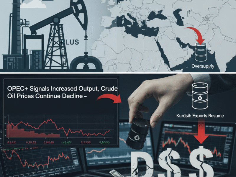 OPEC+ Signals Increased Output, Crude Oil Prices Continue Decline