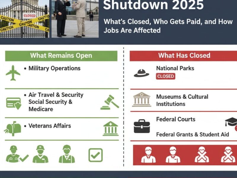 US Government Shutdown 2025: What’s Closed, Who Gets Paid, and How Jobs Are Affected