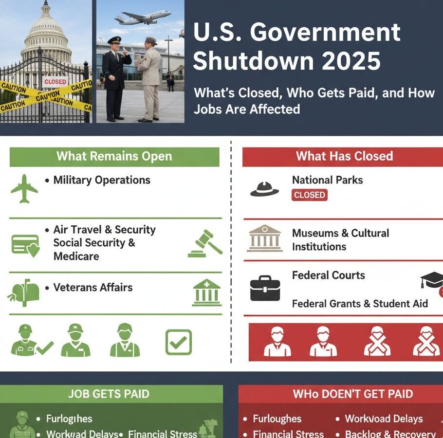 US Government Shutdown 2025: What’s Closed, Who Gets Paid, and How Jobs Are Affected