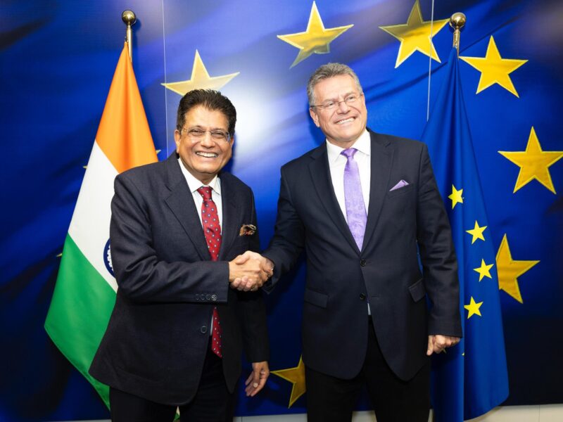India, EU Push FTA Talks Forward After Goyal–Šefčovič Meeting in Brussels