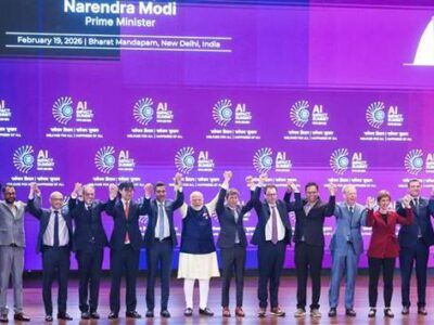 Modi unveils M.A.N.A.V. AI vision at India AI Impact Summit 2026
